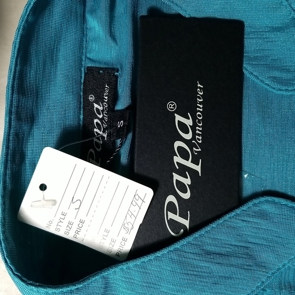 Papa Vancouver Women's Blouse Loose Fit Button Down Flowing  Blue - Picture 6 of 8